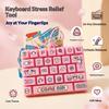 Creative Animal Panda Pattern Decompression Keychain 26 Keys Keyboard Pendant Stress Relief Toy Gift For Kids Adults
