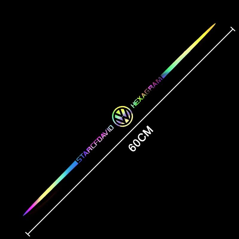 

For VOLKSWAGEN VW 60cm Laser Car Windshield Sticker Auto Body Decals for Volkswagen Golf MK4 MK6 MK7 Jetta Touareg Beetle Passat