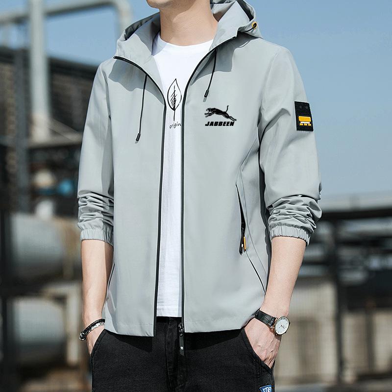 Frühlings- und Herbst-Herrenjacken, Kapuzen-Windjacken für junge und mittelalte Männer, Trendige Dad-Oberteile