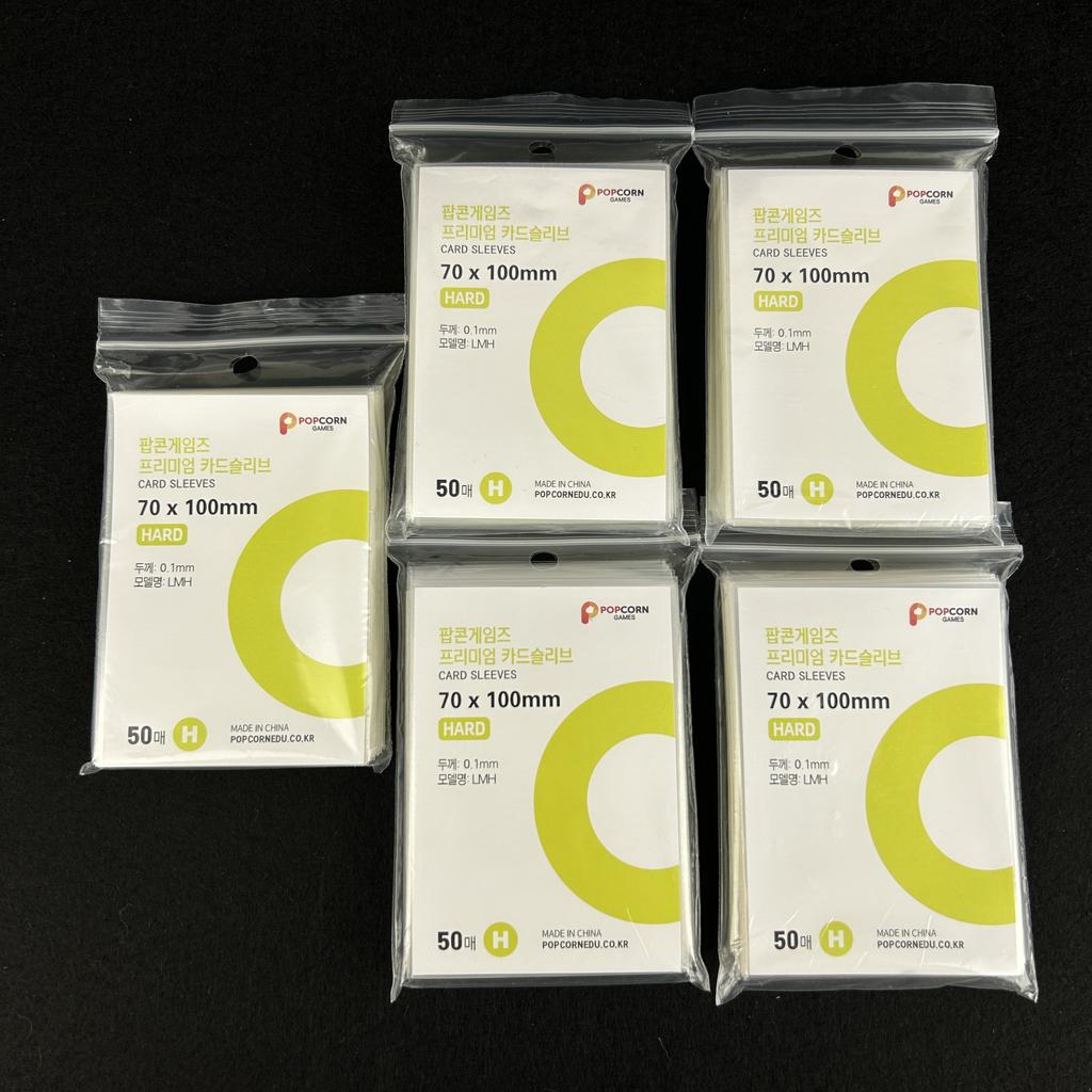 50-500 pezzi Corea Custodie per Carte Trasparenti Senza Acidi CPP HARD Protettore Holografico per Fotocardine Album Raccoglitore Foto Popcorn Card