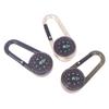 1Pc 3 In 1 Double Sided Mini Compass Carabiner Keychain With Compass Thermometer Outdoor Hiking Survival Zinc Alloy Key Ring