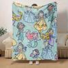 1pc Disney Princesses Cartoon Print Flannel Blanket Home Decor, Couch Throw, Outdoor, Gift for Friends, Soft & Cozy Coverlet for Bedroom, Living