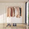 Elegant Gold Metal Garment Rack - Freestanding Clothes Display Stand for Home Closet Organizer System