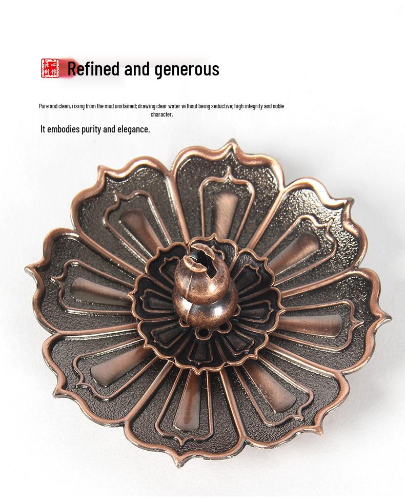 Alloy Miaolian Lotus Incense Holder - Creative Agarwood Sandalwood Burner for Home Decor