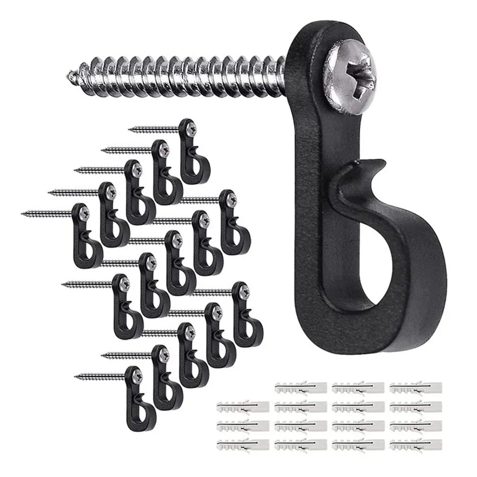 

Крючки для гирлянды с вкручивающимися винтами 15 шт. One Size чёрный