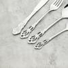 5Pcs Stainless Steel Cutlery Set Royal Black Dinnerware Flatware Dinner Knife Ice Cream Spoon Fork Long Spoon Silverware Western Kitchen Tableware
