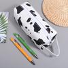 Leather Waterproof Pencil Case Zipper Portable Pencil Pouch Girl Stationery Organizer Student School Supplies Back To School