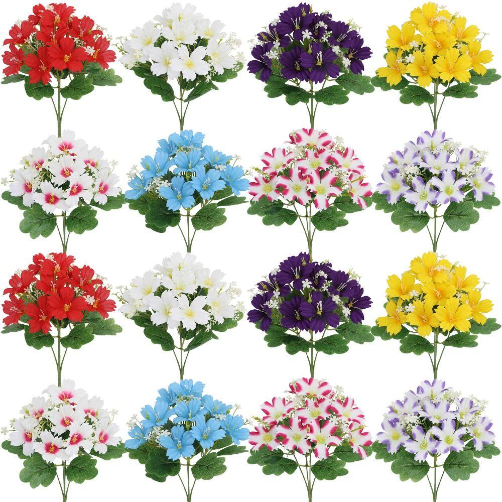 Plastic Artificial Trumpet Flower Handmade Artificial Flower Home Garden Decor