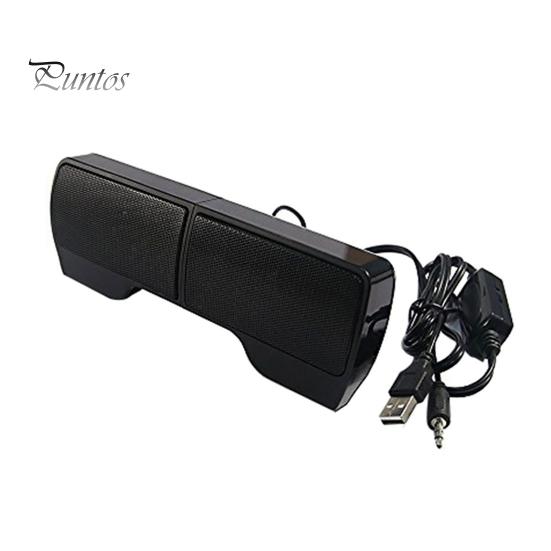 Stereo Sound Speaker Clip Computer USB 3.5MM Wire Volume Adjustment Noise Reduction Portable Mini Laptop Desktop PC Box Subwoofer Drive Technology