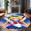 1pc Sailor Moon Carpet, Round Rug, Comfortable, Suitable for Entryways, Living Rooms, Office, And Bedrooms, Christmas Decoration