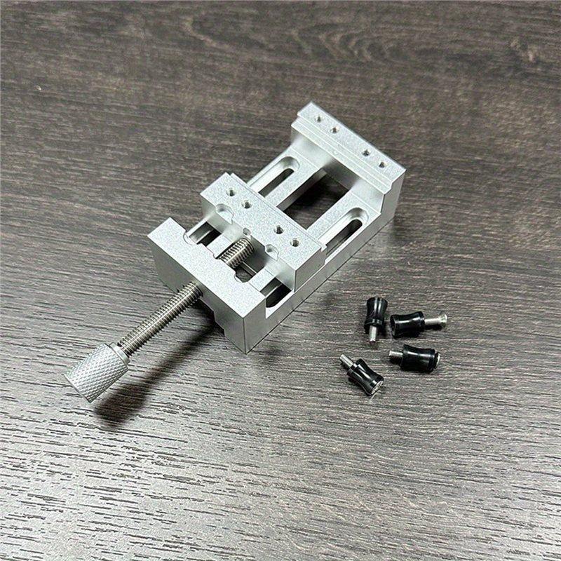 A84E-1Pc Mini Drill Pressing Vise With Rubber Soft Jaws 0-47Mm Clamping Range For Crafts & Repairs