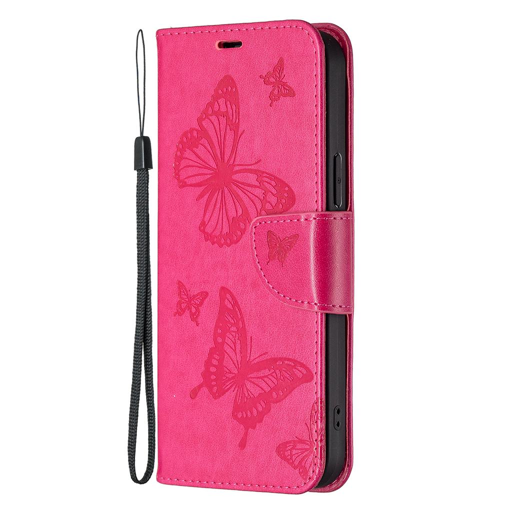For Xiaomi Redmi Note 13 Pro 5G/Poco X6 5G Case Butterfly Imprinted PU Leather Phone Cover