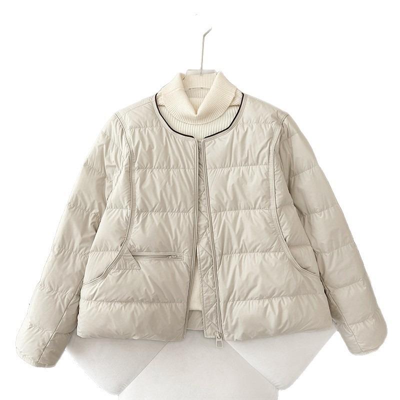 Winter New Padded Jacket Light and Loose Korean Version of Casual Fashion Padded Jacket Collarless Thermal Padded Jacket