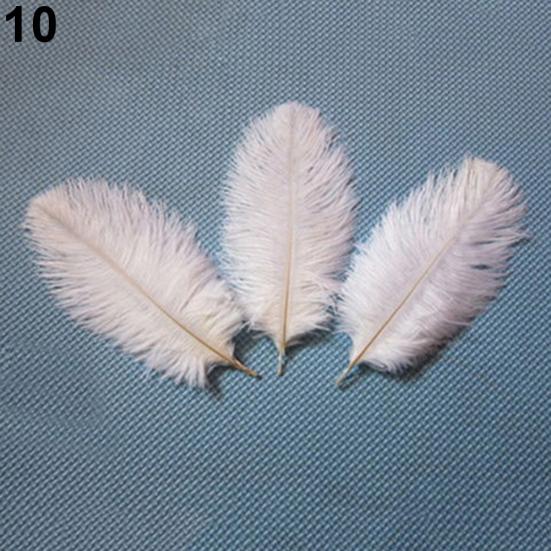 15 Pcs Natural Ostrich Feathers Colored Soft Feather for Clothes Wedding Decor