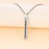 Stick Pendant Zirconia Stainless Steel Necklace for Men [Coai]