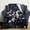 Name Custom Stray Kids Print Flannel Blanket High Quality Warm Comfortable Cover for All Seasons Perfect for Gifts Home Decor