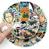 50 Graffiti Stickers Personalized Cartoon Japanese Cartoon One Piece Decoration Mobile Suitcase Water Cup Stickers