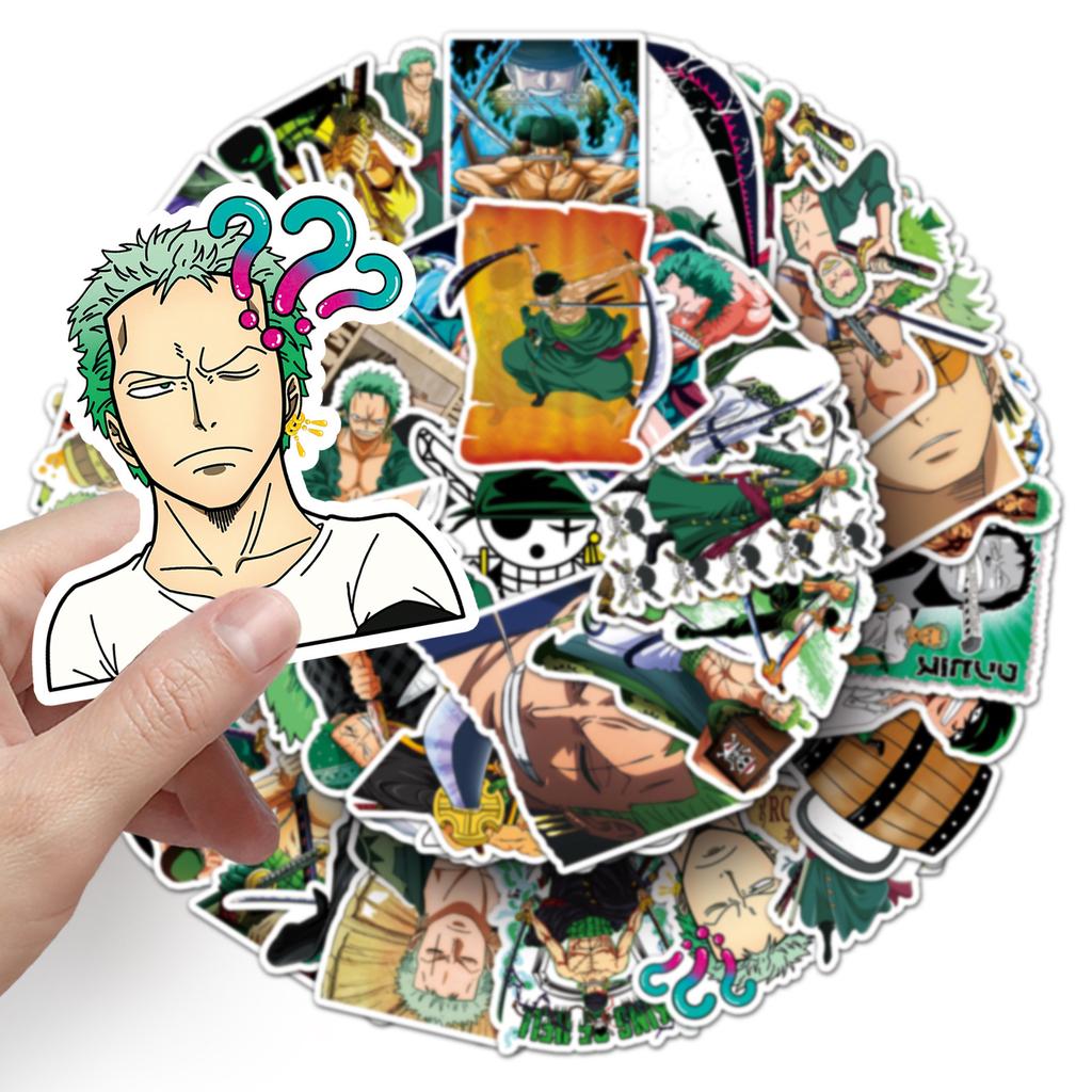 50 Graffiti Stickers Personalized Cartoon Japanese Cartoon One Piece Decoration Mobile Suitcase Water Cup Stickers