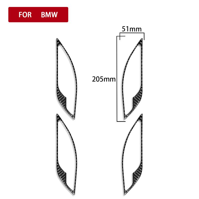 For BMW X1 E84 2013 2014 2015 Real Carbon Fiber Sticker Door Switch Handle Panel Trim Frame Car ide decorative Accessories