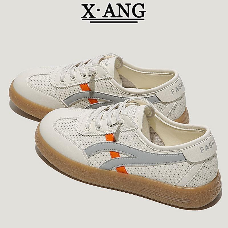 The first layer of cowhide soft-soled white shoes, children's autumn new women's casual sports shoes