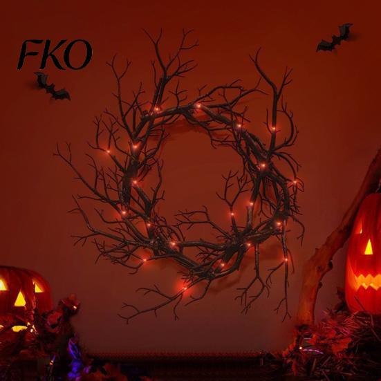 Eerie Thorns Decoration Wreath, Realistic Spiked Branches, Halloween Horror Theme Decoration, Door Hanging Dead Branch Spooky for Haunted House