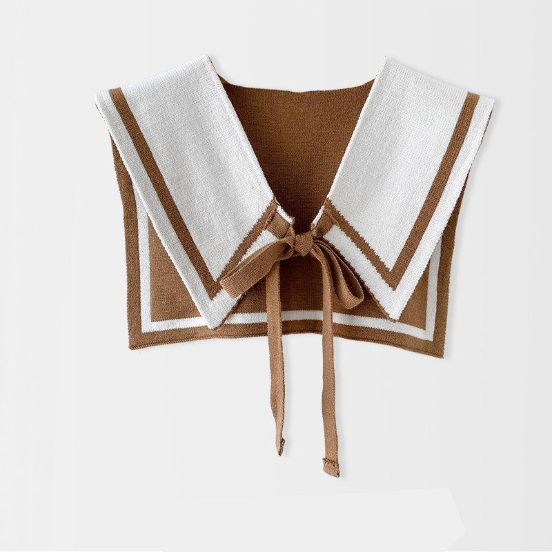 

Корейский кондиционированный номер колор-блокинг маленькая шаль стиль колледжа вязаный жилет защита шейного отдела позвоночника тепло и универсальный One Size