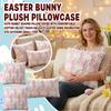 Osterhase 3D Bestickter Tufting Kissenbezug für Wohnzimmer und Schlafzimmer, Abnehmbarer und Waschbarer Kissenbezug