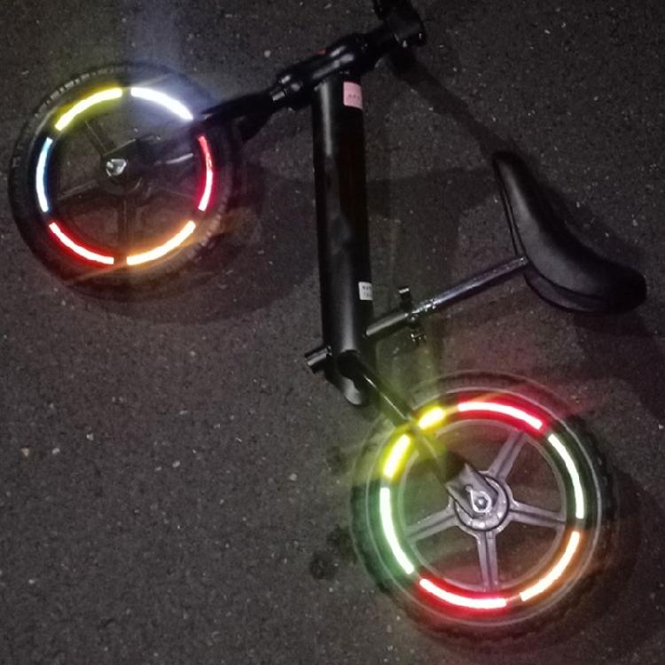 Reflective Tire Sticker Children Balance Bike Warning Stickers Kids Balance Bike Wheel Decoration Bike Accessories
