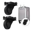 1 Pair Luggage Swivel Casters Plastic Mute Suitcase Swivel Wheel Repalcement Black A65