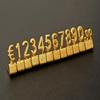 12Pcs Jewelry Store Price Tag Cube Number Signs Adjustable Assembly Tool for Retail Counter Display