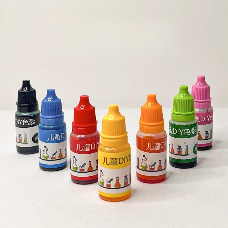8 Colors Food Grade Pigment 10ml Bottled Tie-dye Children's DIY Material Science Experiment Supplies Educational Aids