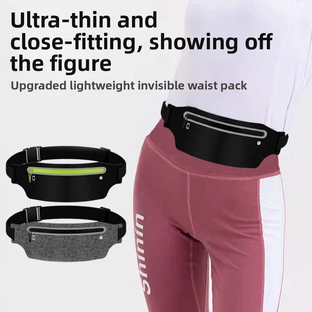 Slim Thin Waist Bag Waterproof Fanny Pack Sports Thin Phone Bag Chest Pack Bag  Gym