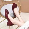 2025 autumn new fashion pointed square buckle temperament low heel single shoes first layer cowhide flat loafers work shoes