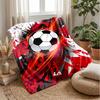 Soccer Ball In Abstract Art 1 Theme Blanket Lightweight Warm Flannel Blanket Decorative Throw Blanket for Home Decoration