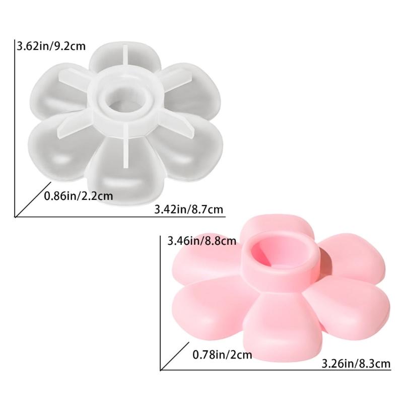 Eleganter floraler Kerzenhalter Silikonform Robuste Kerzenständerform für Hochzeitsdekorationen und Heim-Tischdeko-Design