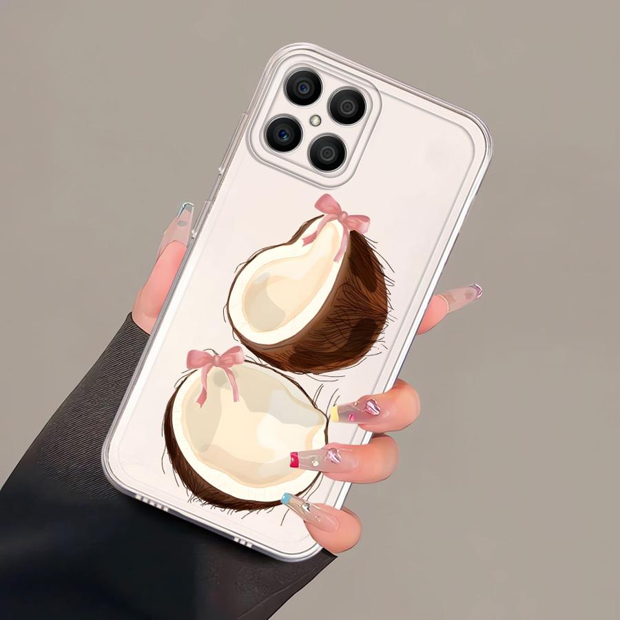 Simple Coconut Soft Phone Cover Case for Honor 90 Lite X8 X8a X9a X8b X9b X7b
