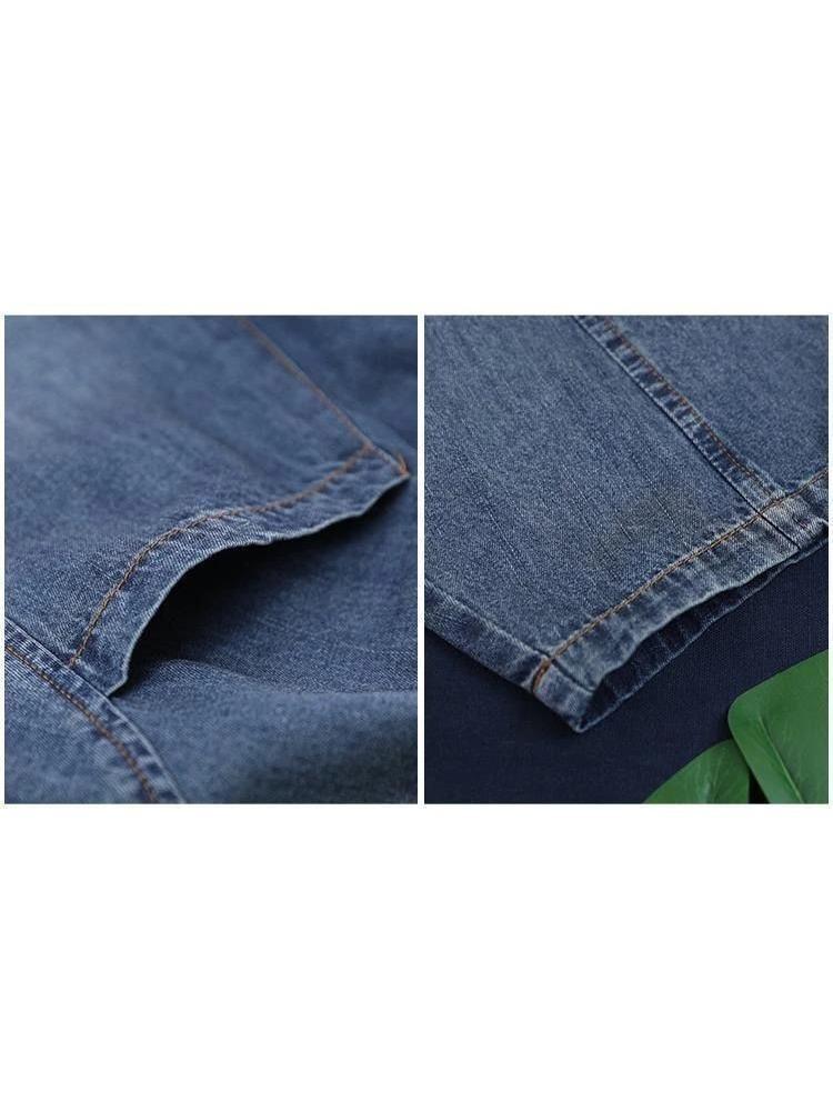 New Korean Summer Womens Loose Thin Jeans Slim Looking Ladies Pants Clothing