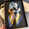 Spring and summer equestrian simulation silk printing silk scarf square scarf high-end shawl sunscreen neck professional scarf headscarf scarf