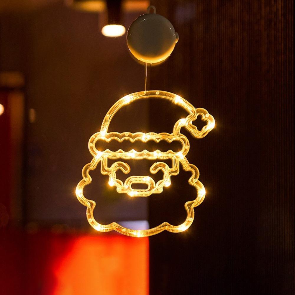Suction Cup Snowflake Light Warm Light Christmas Decoration  Holiday Lighting