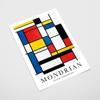 Poster Mondrian Color Composition