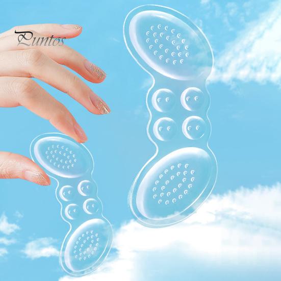 Transparent 1 Pair Heel Silicone Pads Non-slip Anti-wear Adhesive Soft Relief Pain Foot Care Women Men Invisible Insole Stickers Shoes Accessories
