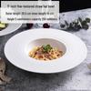 Wuhe Teller für Pasta im nordischen Stil, 11 Zoll, Weißes Knochenporzellan