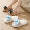 Girl's Cotton Slippers INS Bow Home Plush Slippers Indoor Plush Slippers