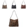 Leopard Print Fashion Crossbody Bag With Plush Material For Daily Use