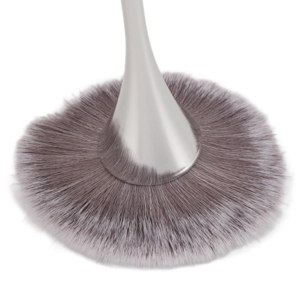 2pcs Soft Bristles Nail Dust Brush Ergonomic Handle Powder Remover Brush  For Manicure Use