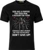 GOTT hat einen Plan für deinen Schmerz gib nicht auf D.T.F Schwarze Baumwolle Erwachsenen T-Shirt