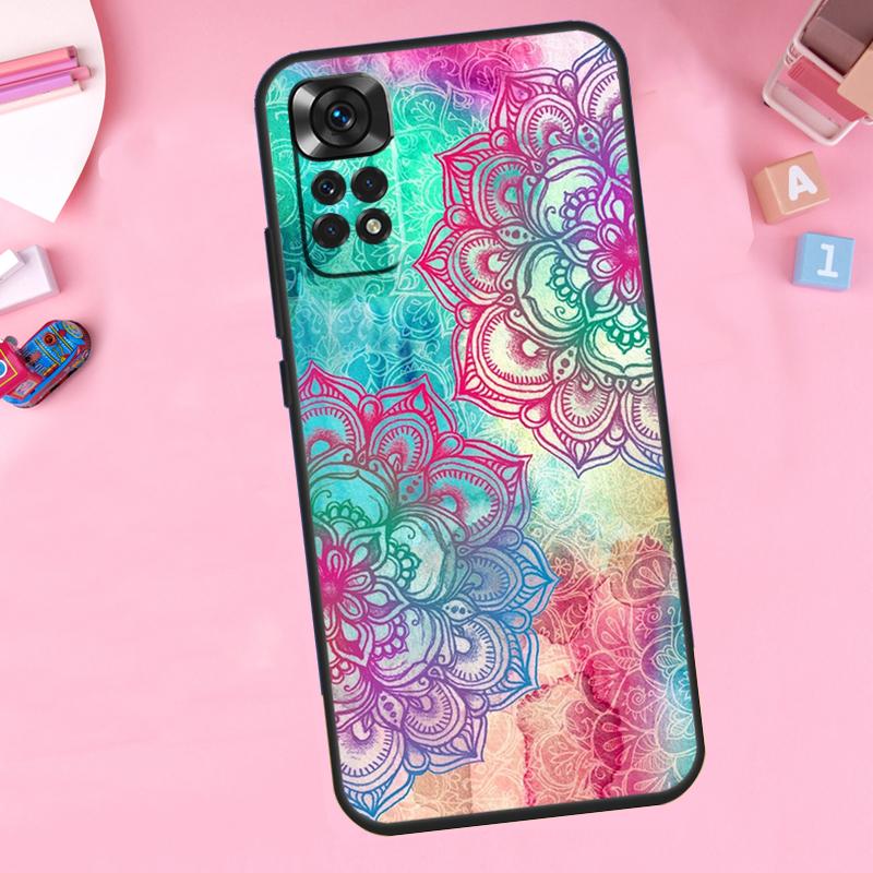 

Элегантный Чехол для Телефона с Цветочным Узором Мандала для Xiaomi Redmi Note 11 10 9 8 12 Pro Turbo 9S 10S 11S 12S 9A 9C 10C 12C Redmi Note 12 Pro 4G