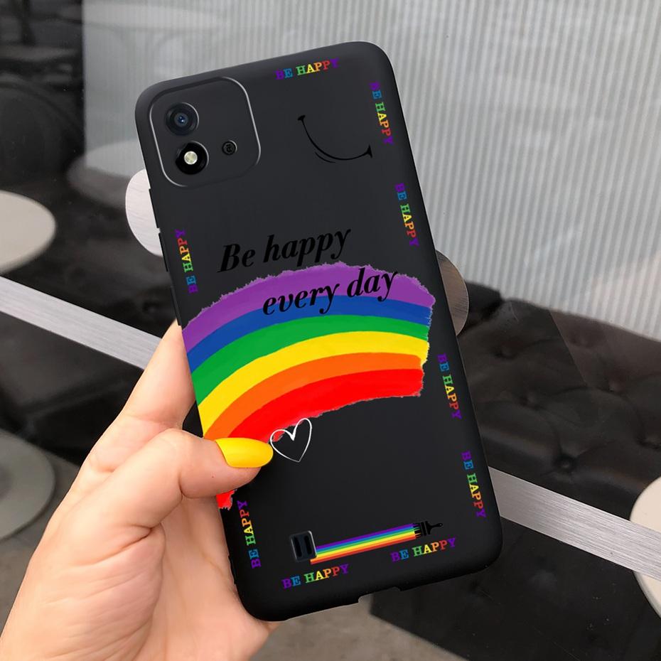 Lovely Pattern Phone Case For Realme C11 2021 C 11 2020 RMX2185 Macaroon Silicone Soft Cases Cover For Realme C11 (2021) RMX3231