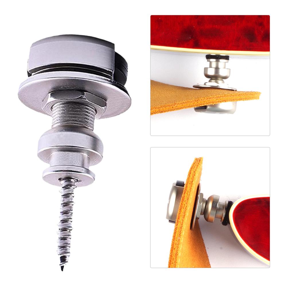 2 Pcs Security Strap Lock Quick Release Guitar Strap Retainer System Guitar Strap Button Locks for Electric/Bass/Acoustic Guitar