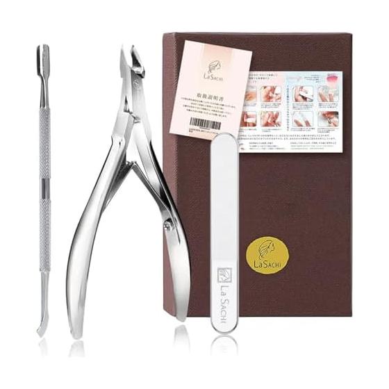La SACHI cuticle nipper cuticle treatment set pusher nail file hand care self gel nail cuticle cutter manicure hangnail